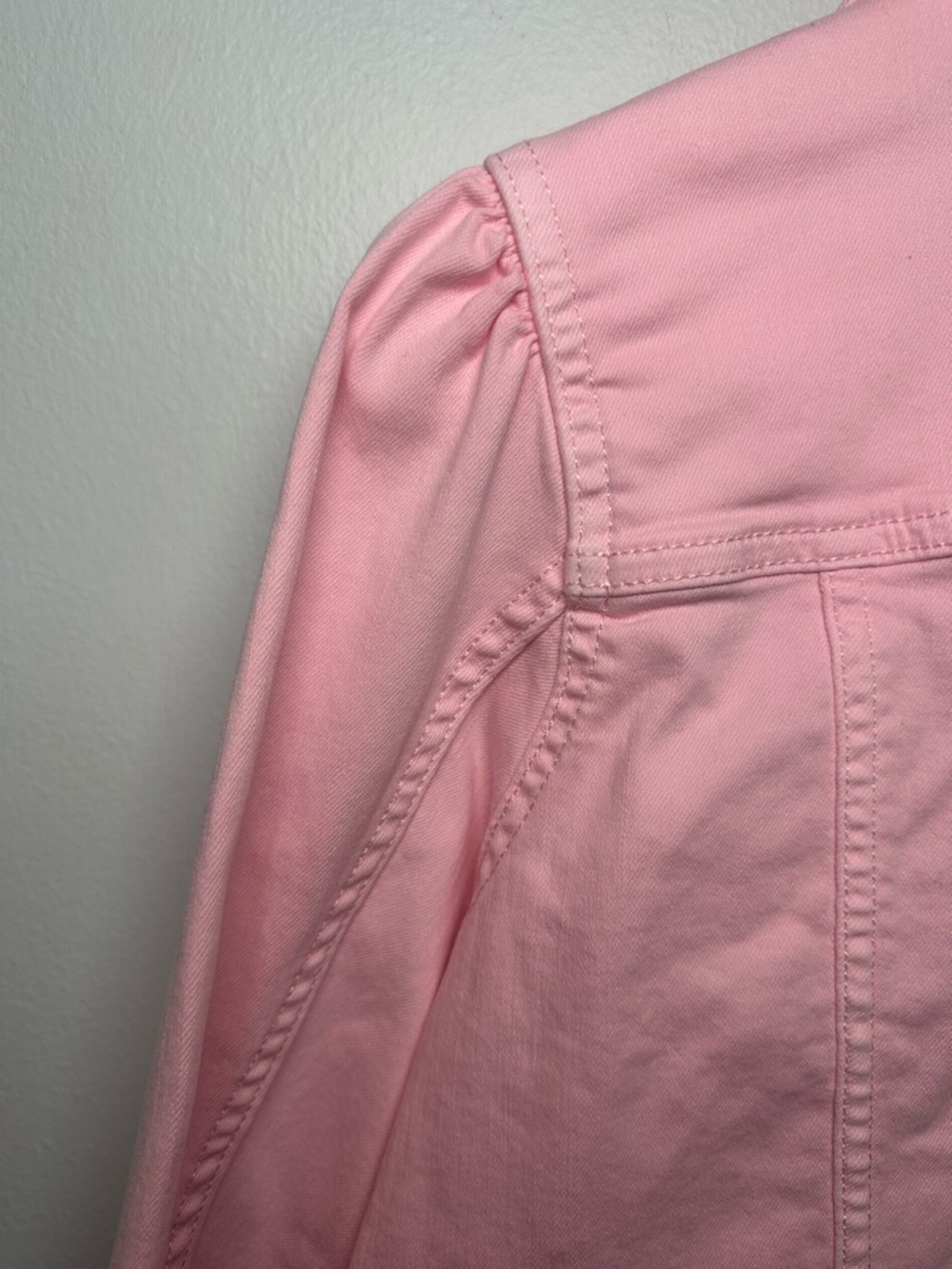 Lilly Pulitzer Pastel Pink Laylani Denim Jacket - Gold Buttons Size Large - Picture 5 of 12